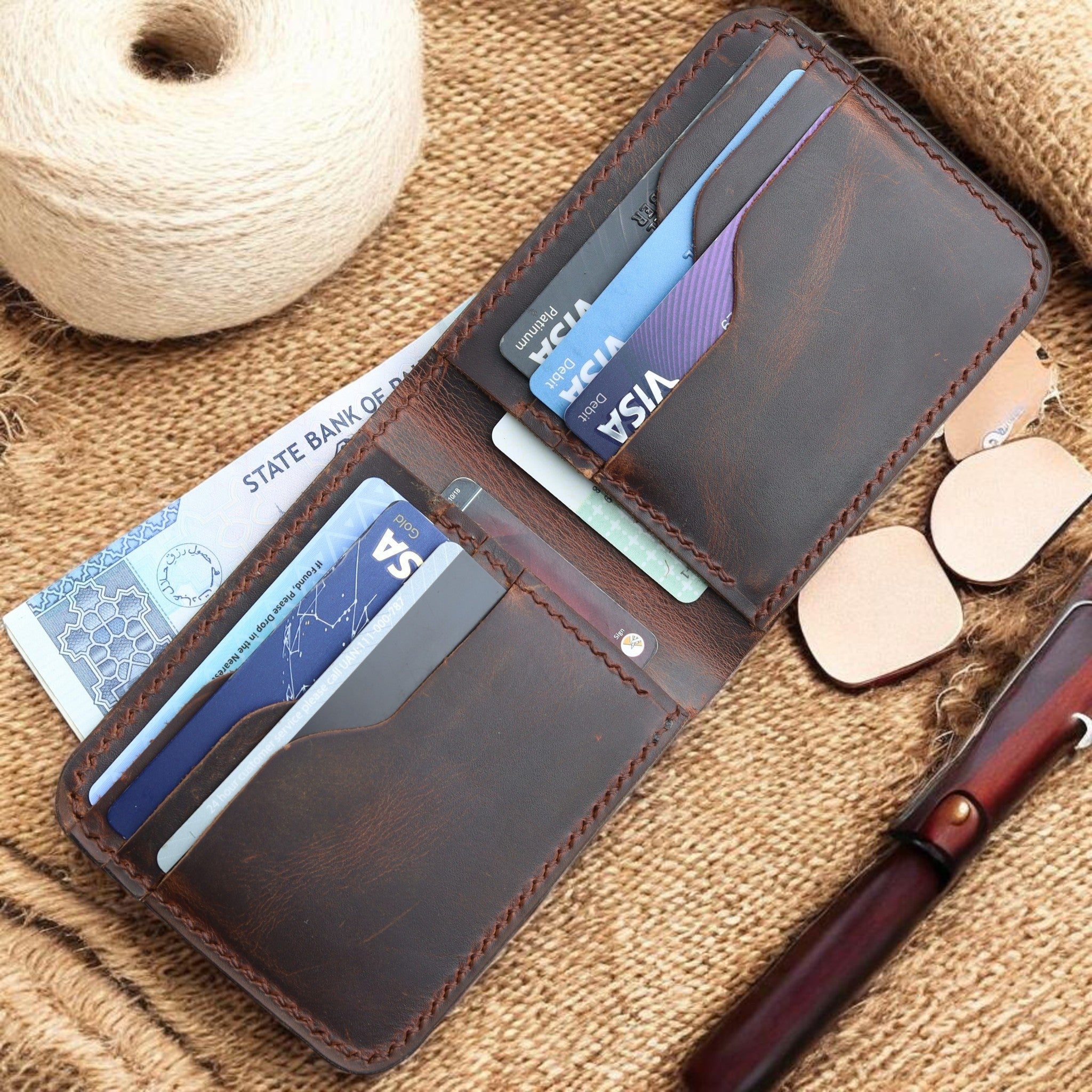 Bifold Easy Acess Crazy Horse Wallet