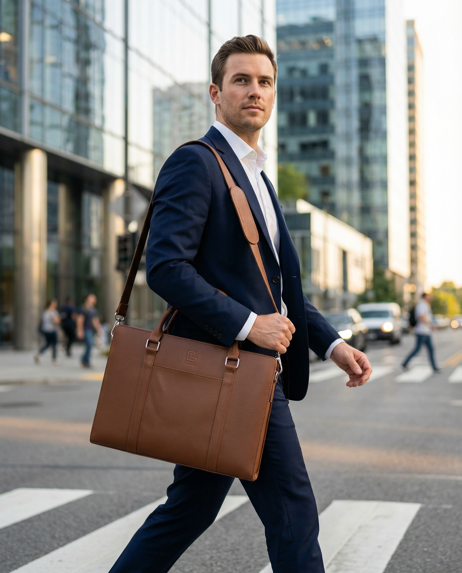 Real Leather Unised Laptop Bag - B-100