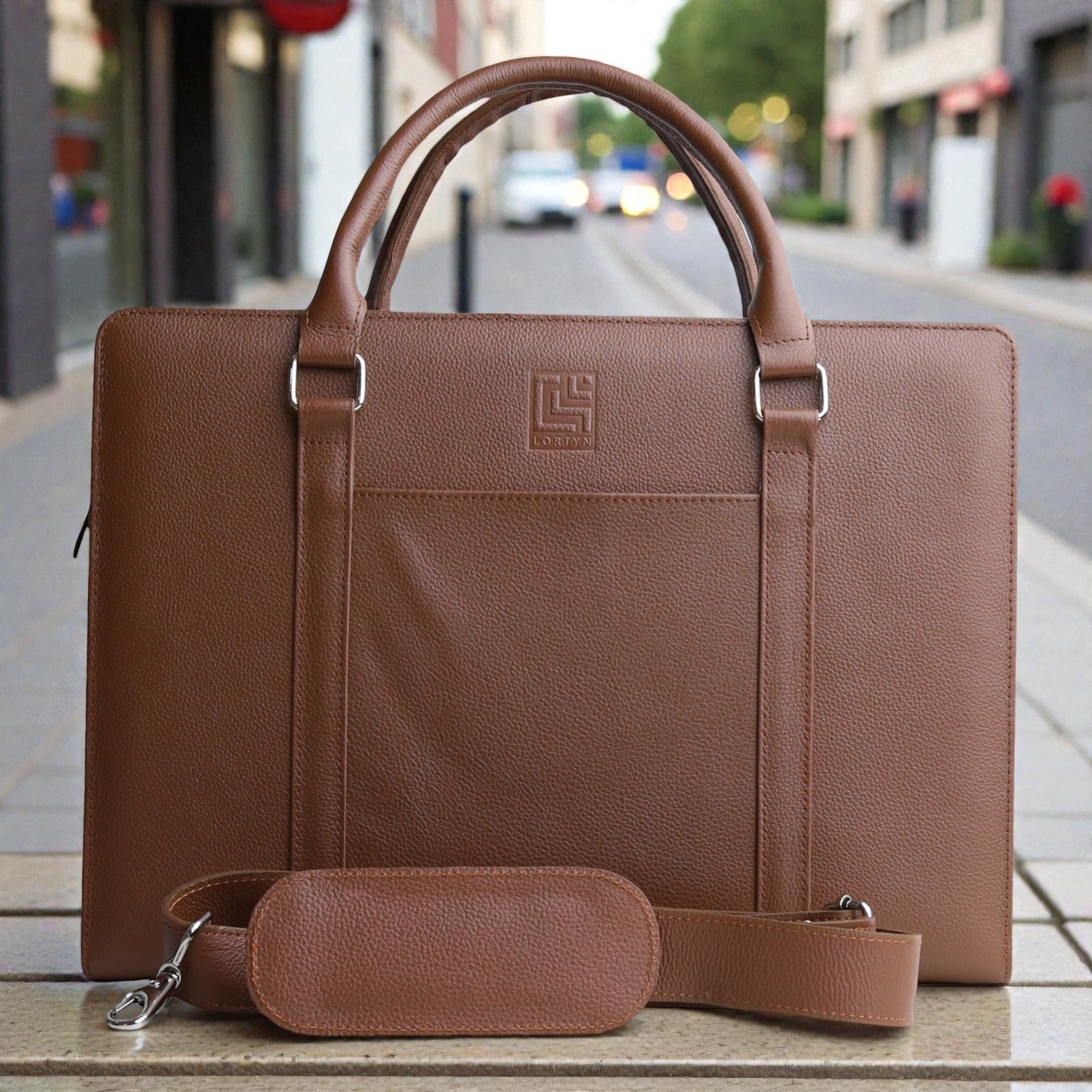 Real Leather Unised Laptop Bag - B-100