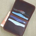 Handmade Real Leather Crazy Horse Slim Bifold Wallet - D-902