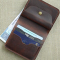 Handmade Real Leather Crazy Horse Bifold Wallet - D-100